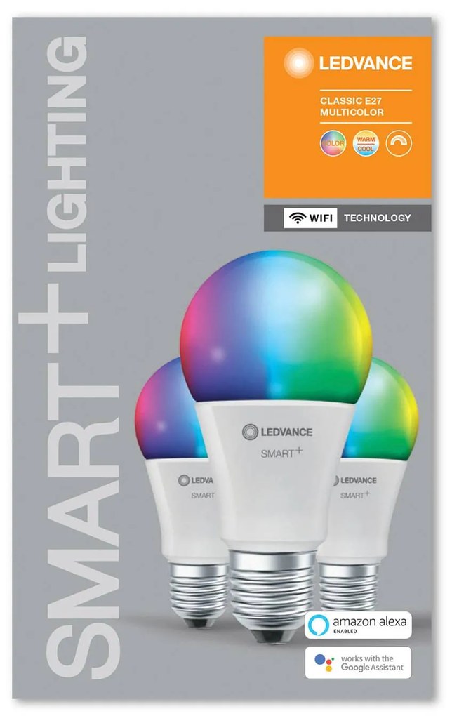 LEDVANCE SMART+ WiFi E27 9W Classic RGBW 3ks