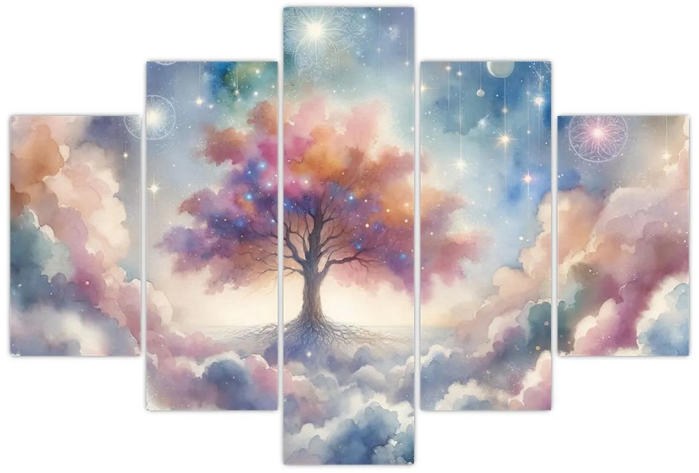 Obraz – Strom života v oblakoch (150x105 cm)
