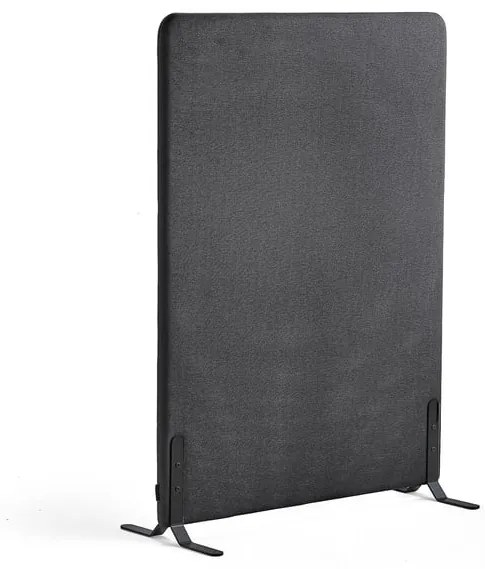 Paraván ZONE, 1360x1000x46 mm, antracit, čierne nožičky
