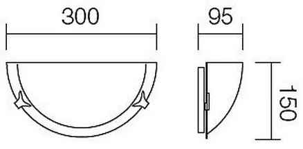 Redo 05-799 - Nástenné svietidlo AMALFI 1xE27/42W/230V