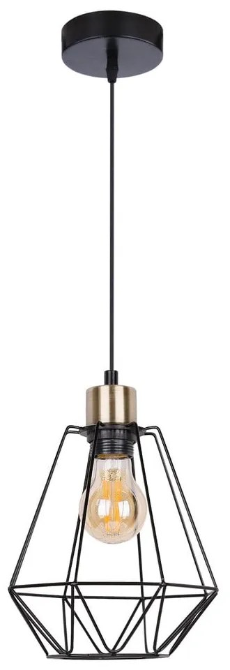 Čierne kovové závesné svietidlo ø 19 cm Primo - Candellux Lighting