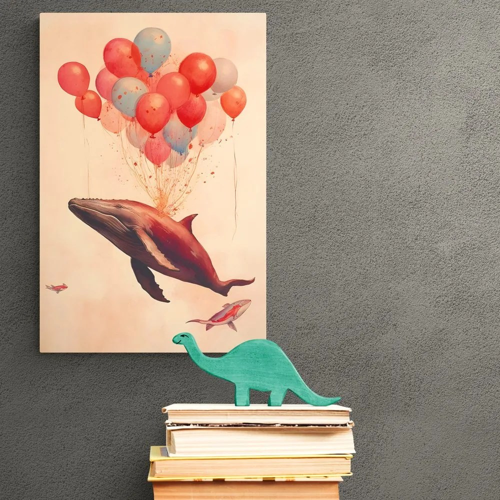 Obraz zasnená veľryba s balónmi Varianta: 80x120
