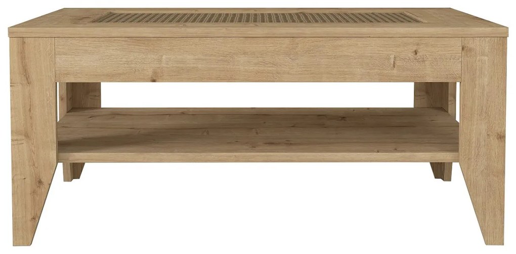Dizajnový konferenčný stolík Ikaika 90 cm vzor dub