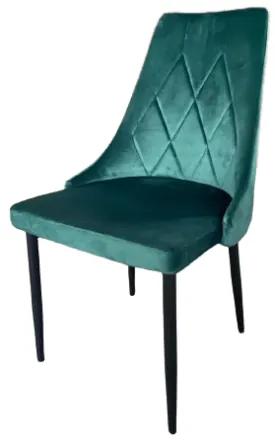 Sammer Kuchynská prešívaná stolička v zelenej farbe LR08 Glamour zelena