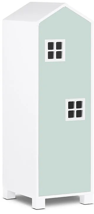 Detská skriňa domček 126 cm - mentol