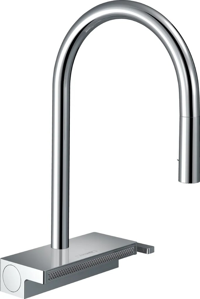 Hansgrohe M81, drezová batéria Aquno Select s výsuvnou koncovkou a plochým sprchovým prúdom, chrómová, HAN-73837000