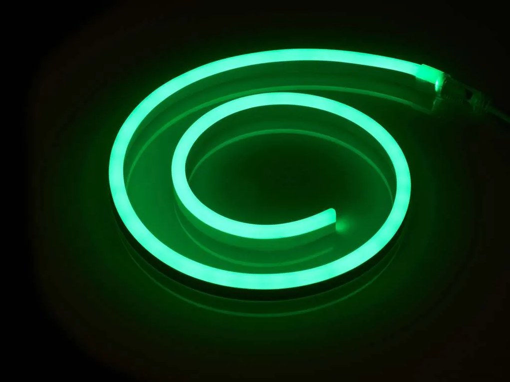 ECOLIGHT LED pásik NEON - 230V - 1m - 8W/m - IP68 - vodotesný - zelená