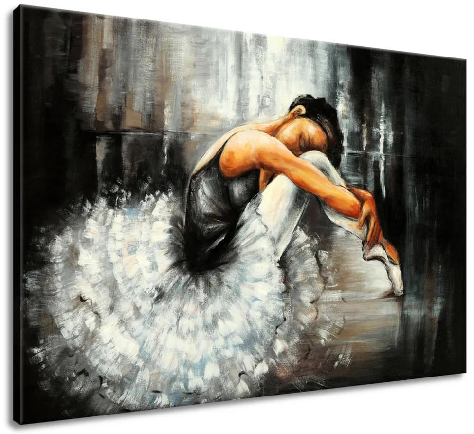 Gario Ručne maľovaný obraz Spiaca baletka Rozmery: 120 x 80 cm