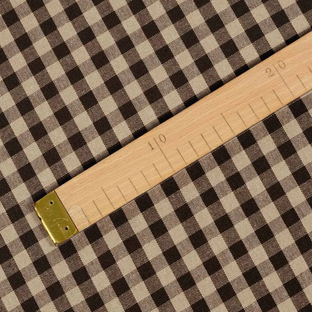 Biante Bavlnený okrúhly obrus Olivia OL-019 Hnedo-béžová kocka malá Ø 100 cm