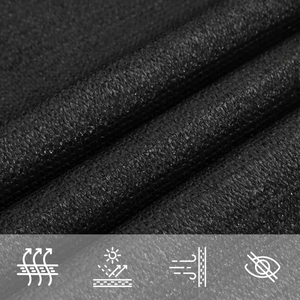 Tieniaca plachta 160 g/m², čierna 4,5x4,5 m, HDPE