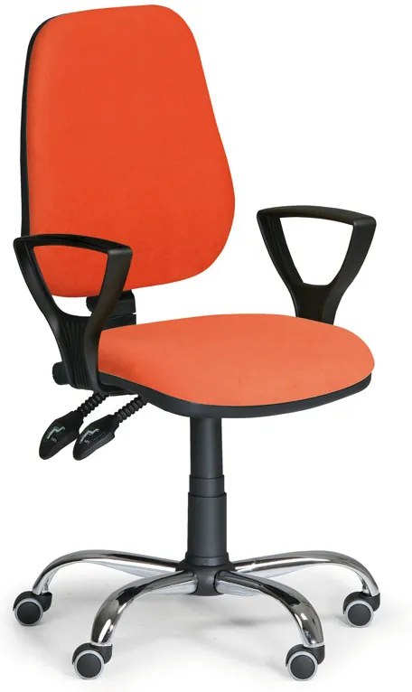 EUROSEAT Kancelárska stolička COMFORT s podpierkami rúk, oranžová