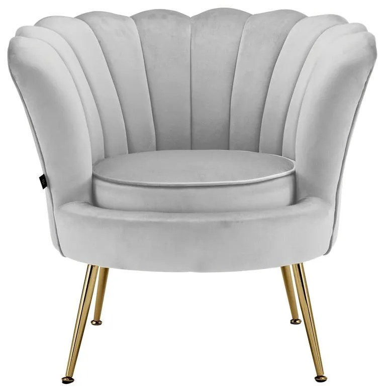 Svetlosivé zamatové kreslo Kelsey – Støraa