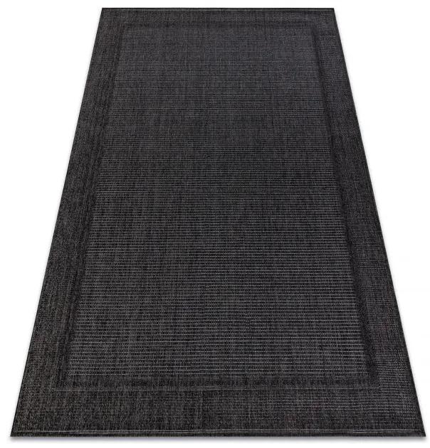 Šnúrkový koberec SIZAL TIMO 5979 outdoor čierny