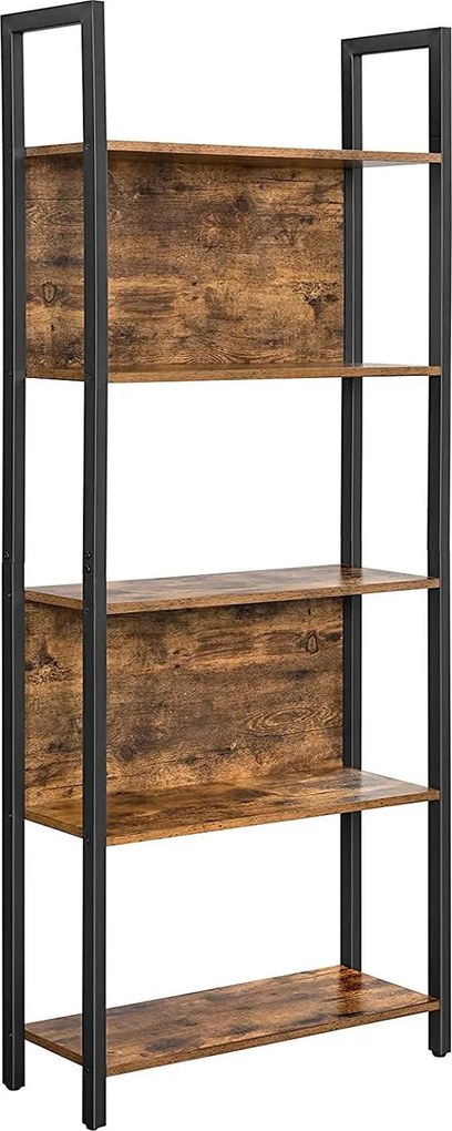 XXXLutz REGÁL, hnedá, čierna, oceľ, 62/165/24 cm Boxxx - Online Only drobný nábytok - 002543000142