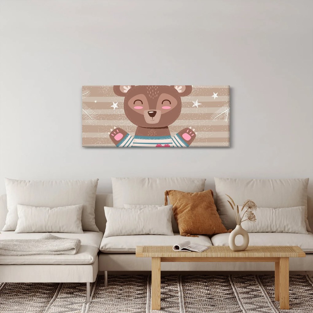 Obraz - Milujúci medvedík (120x50 cm)