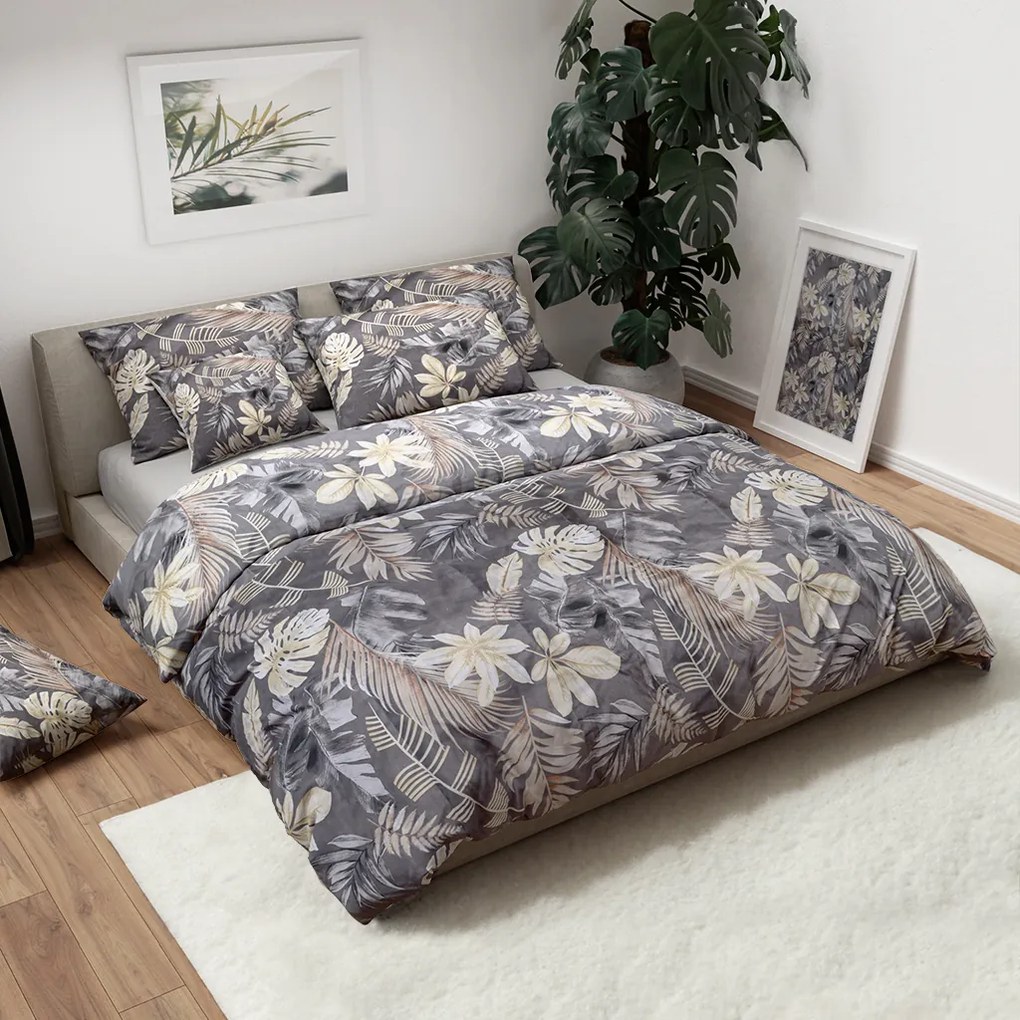 Obliečky z mikrovlákna LUVIO sivé hotelová kapsa Rozmer obliečky: 70 x 90 cm | 140 x 220 cm