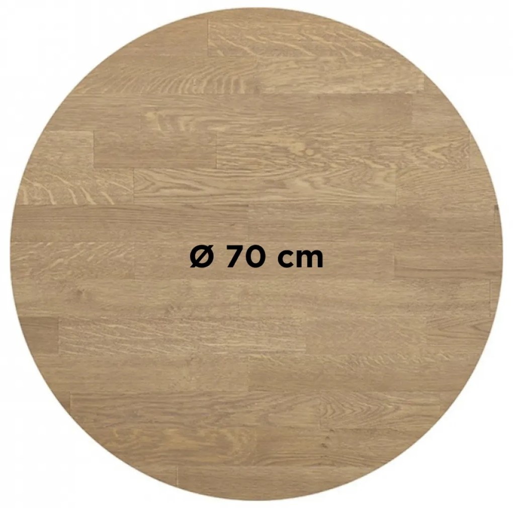 FAMEG OAK 38 MM - MASÍVNA STOLOVÁ DOSKA Ø 70 cm