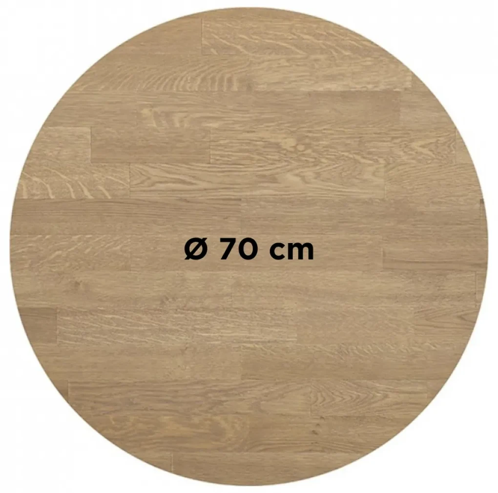 FAMEG OAK 38 MM - MASÍVNA STOLOVÁ DOSKA Ø 70 cm