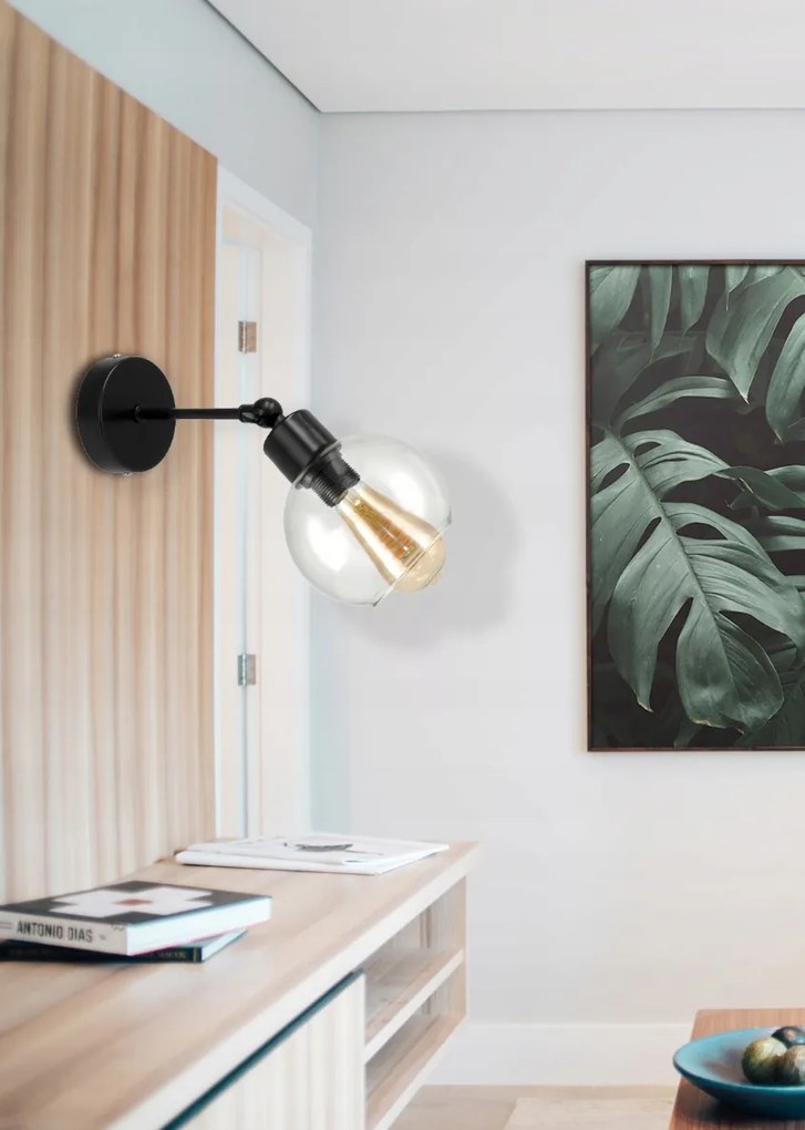 BERGE LED sklenené nástenné / stropné svietidlo 1xE27 - priehľadná guľa