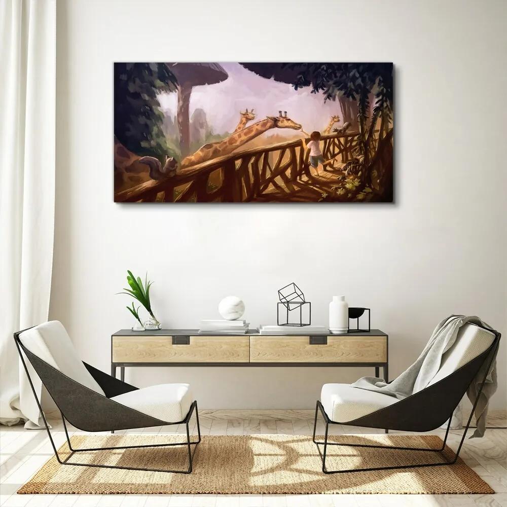 Obraz canvas Abstrakcie veverička žirafa