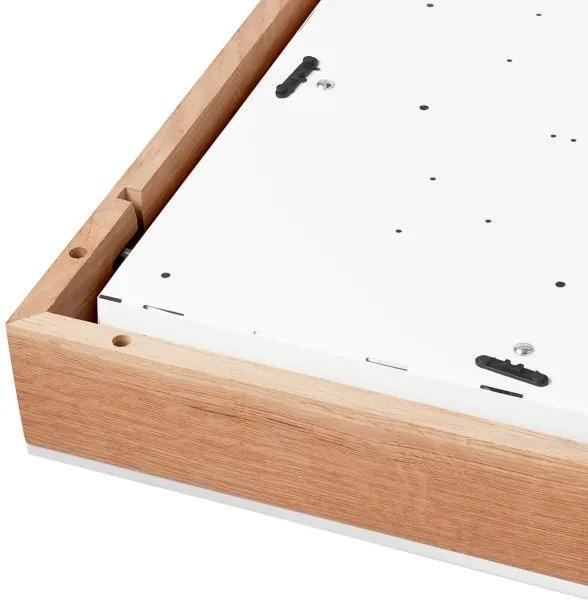 Stropné svietidlo OAK SQUARE 4xE27/15W/230V 48x48 cm dub/biela