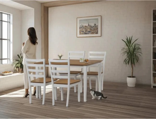 Jedálenský stôl so štyrmi stoličkami VESPA OAK