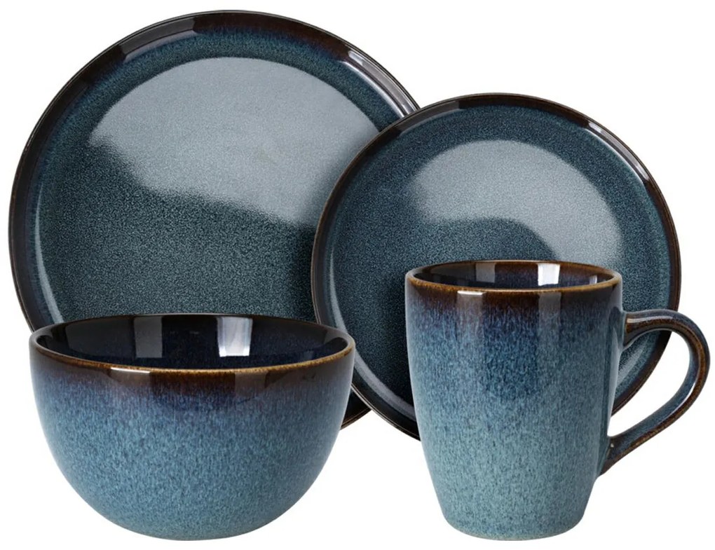 Kameninová jedálenská súprava Navy sada 16ks