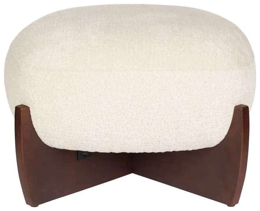 Béžová podnožka z textílie buklé Emilius – Dutchbone