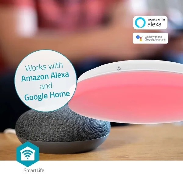 Nedis WIFILAC35WT - LED RGBW Stm. svietidlo LED/18W/230V 2700-6500K IP44 Wi-Fi