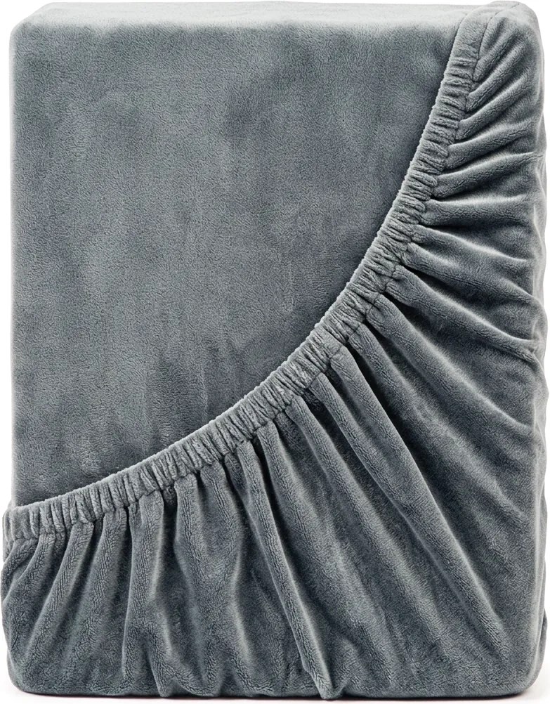4Home Prestieradlo mikroflanel tmavosivá, 180 x 200 cm