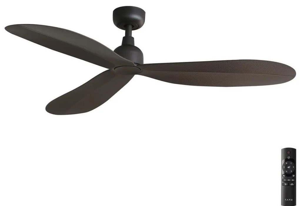 FARO 34301 - Stropný ventilátor PALMA hnedá pr. 129 cm IP44 + diaľkové ovládanie