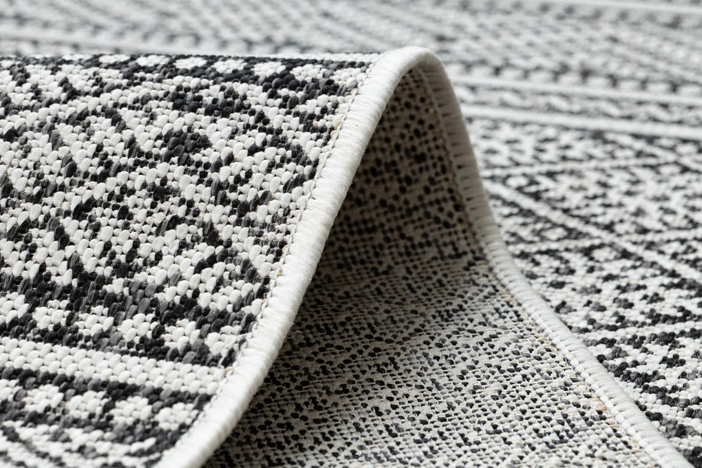 Koberec, behúň SISAL SION aztécky 22168 čierny/ ecru