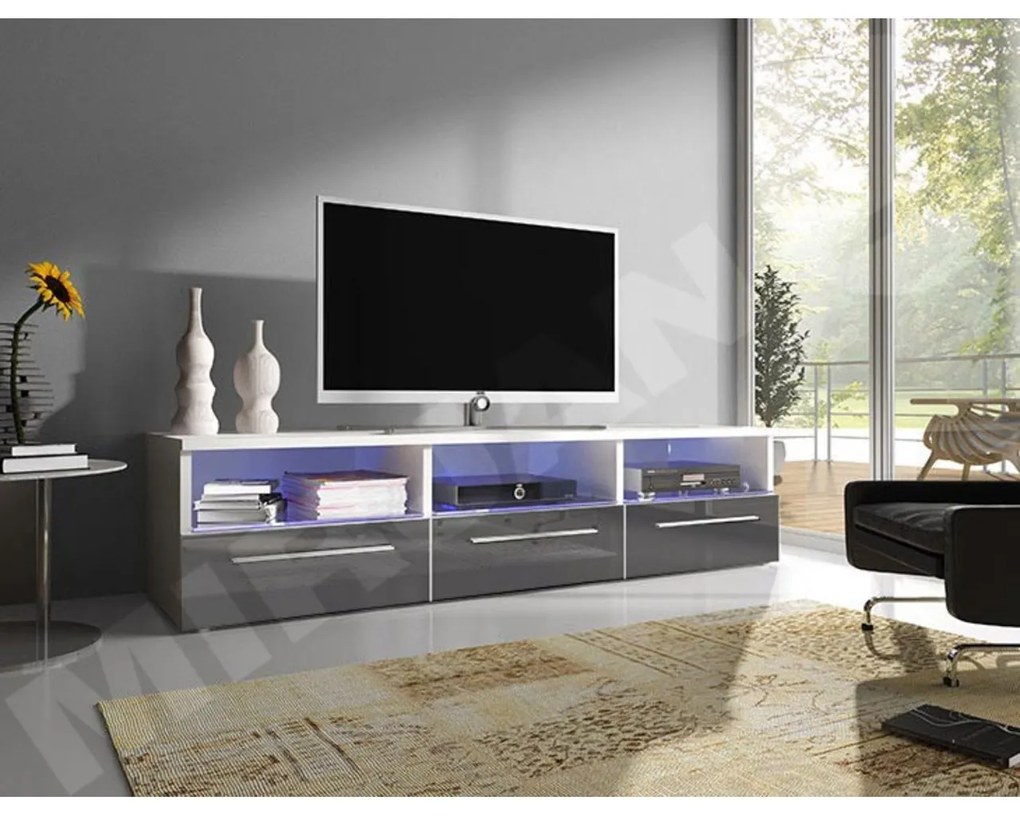 TV skrinka Cleo II, Farby: biela / biely lesk