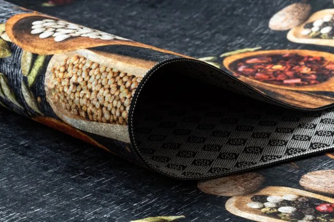 Protišmykový behúň LOTUS KITCHEN 40580 sivý / žltý