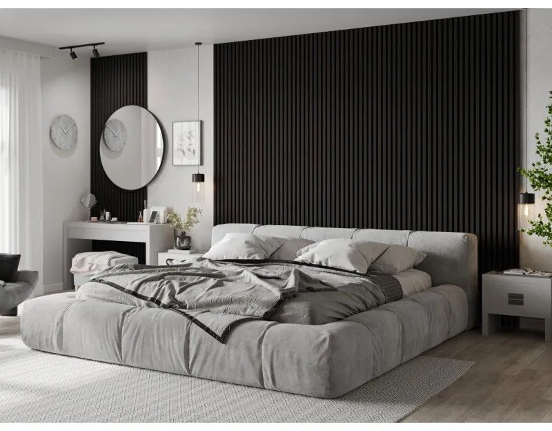 Mexen Lam-F, akustické stenové lamely 275 × 30 cm, plstený podklad 8 mm, technická dyha, eben čierny, S105-275307-3015-023