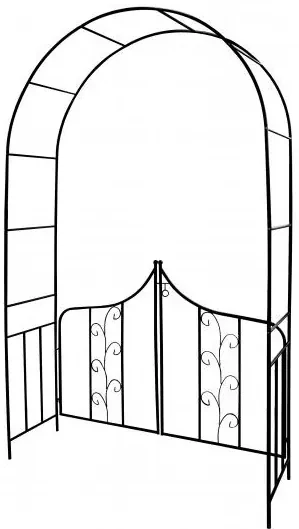 Záhradná pergola s bránou