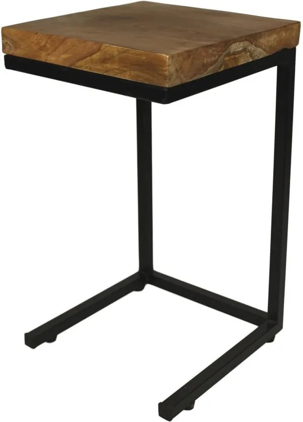 Príručný stolík z kovu a teakového dreva HSM Collection