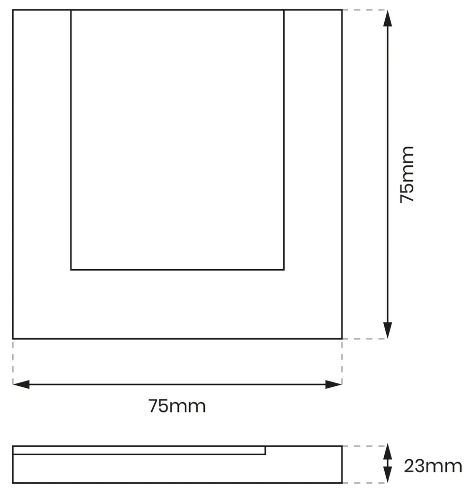 Schodiskové LED svietidlo Capri, 1x LED 0,6w, 4000k, b
