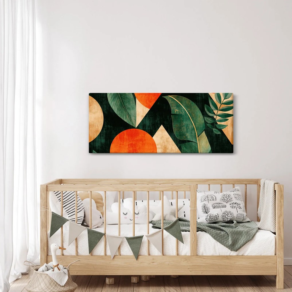 Obraz - Geometrické prírodné motívy II. (120x50 cm)