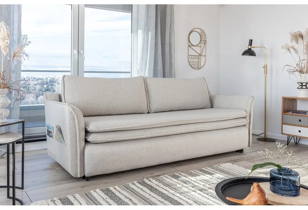 Béžová rozkladacia pohovka Miuform Charming Charlie