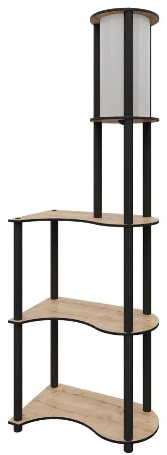 Stojacia lampa s poličkami NOTO 1xE27/40W/230V béžová/čierna