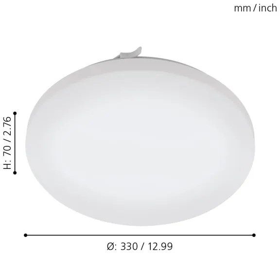 Eglo 97884 - LED Kúpeľňové stropné svietidlo FRANIA LED/17,3W/230V