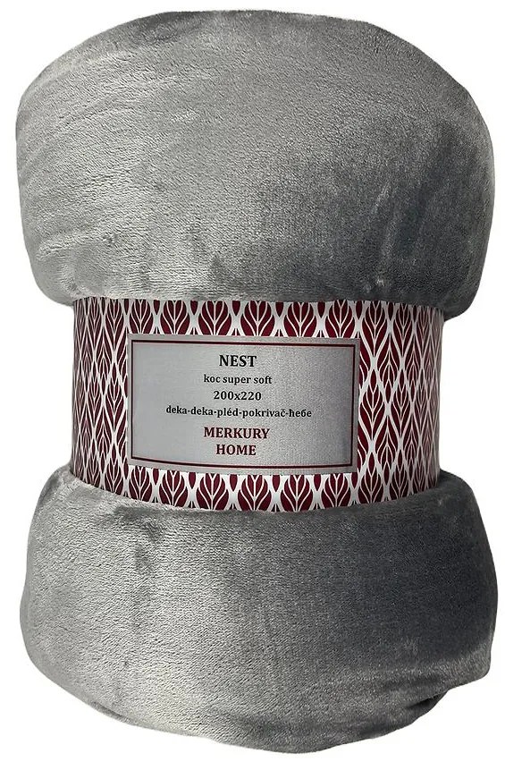Deka Nest Super Soft tmavo šedá 200x220 Merkury Home