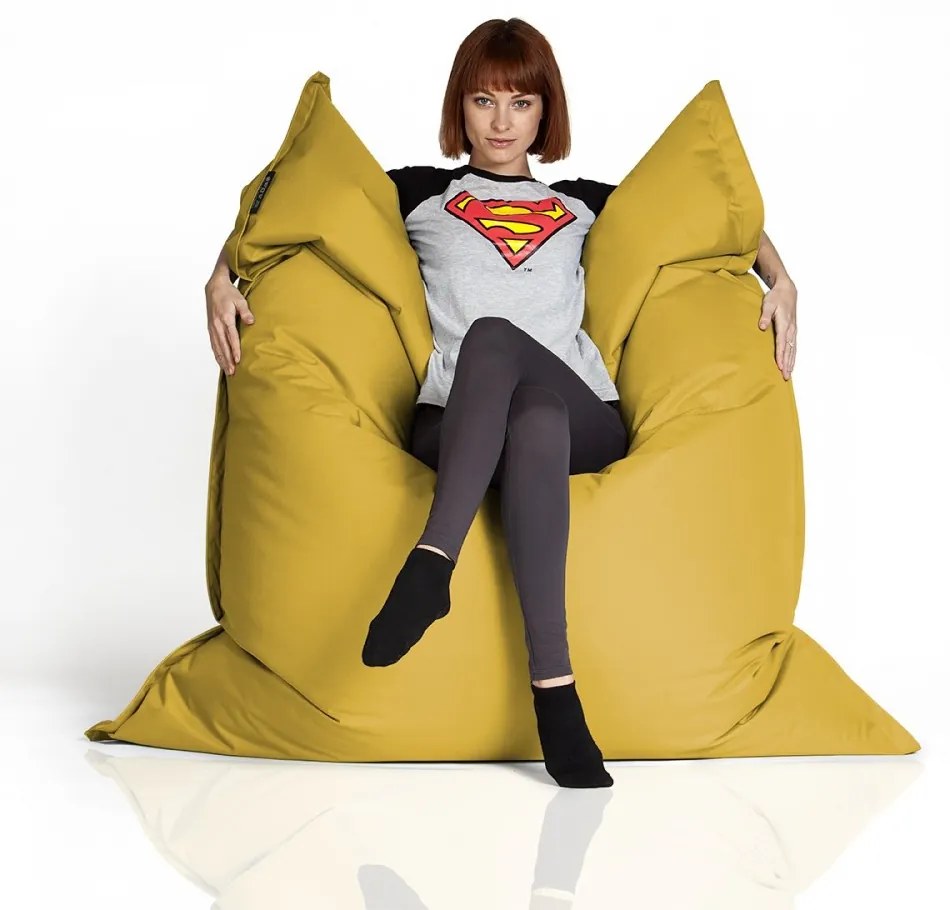 CrazyShop Sedací vak Standard 144×180 cm, žltý