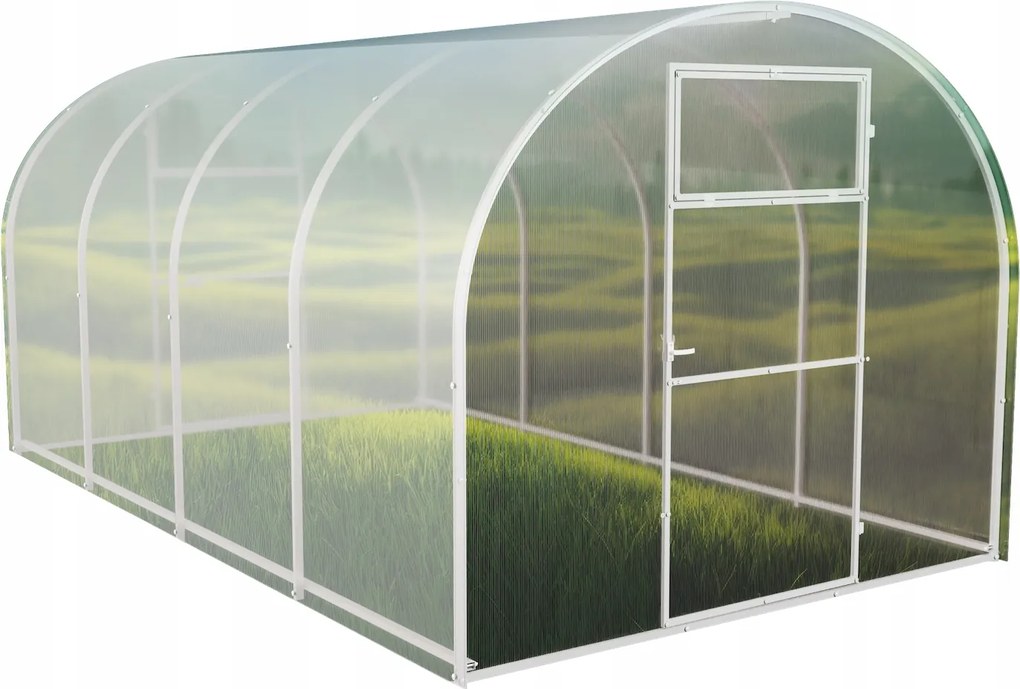 Skleník z polykarbonátu Záhradný tunel 2,4x12 profily 20x20 polykarbonát 5 mm