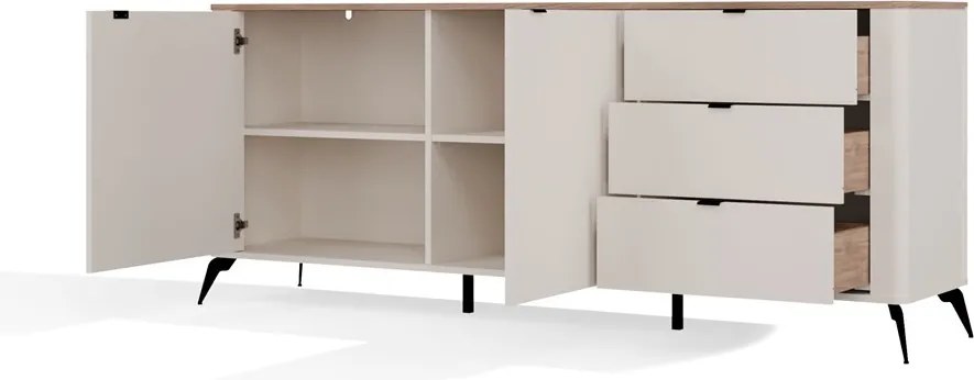 Komoda CORDOBA 2D3S kašmír/dub Castello