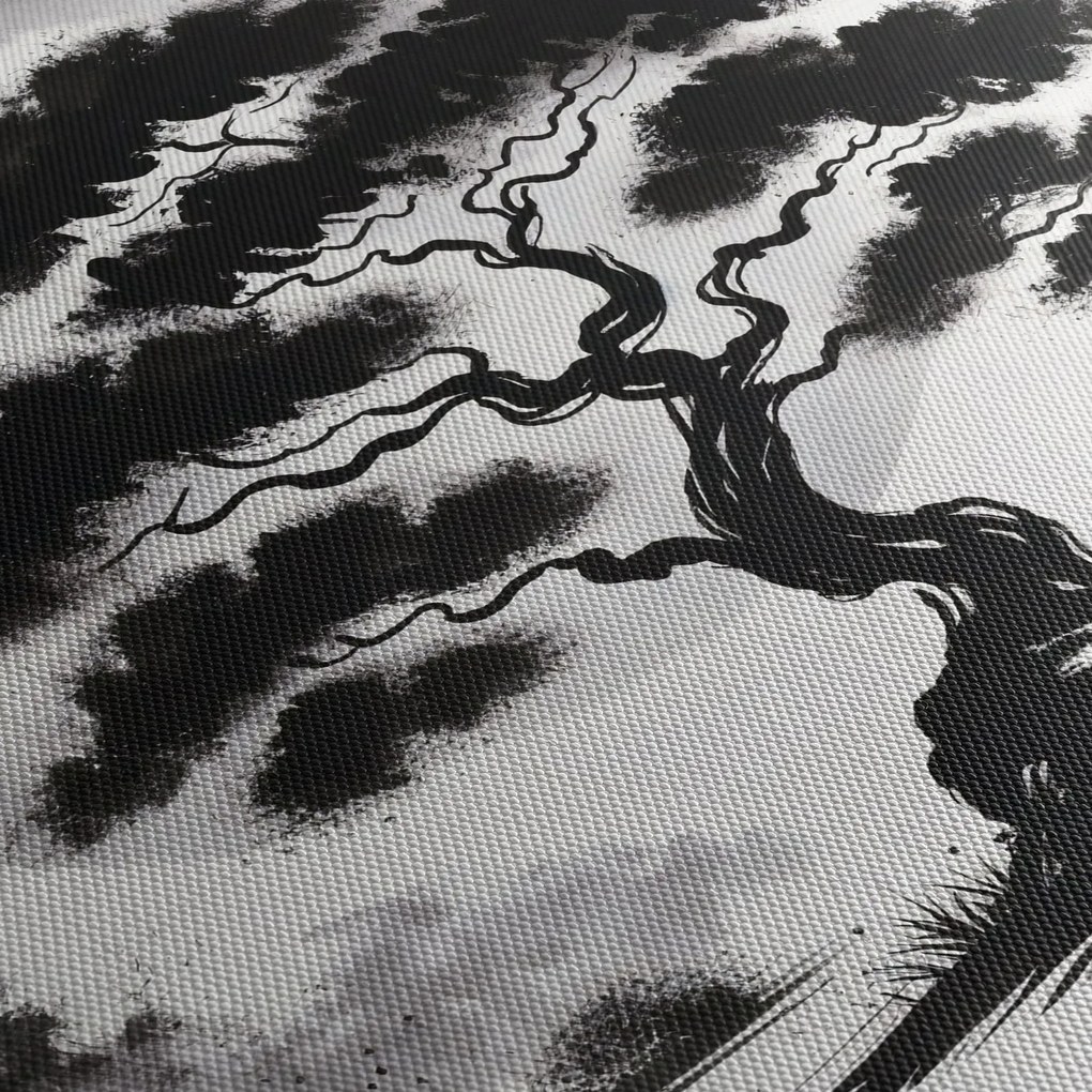 Obraz – Čiernobiela bonsai (90x60 cm)