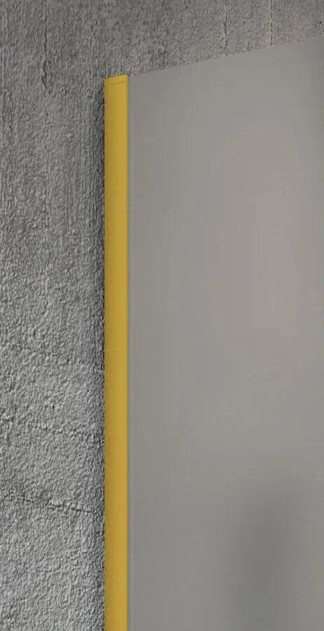 Gelco Gelco, VARIO GOLD MATT jednodielna sprchová zástena na inštaláciu k stene, 8mm dymové sklo, 700 mm, zlatá matná, GX1370-01