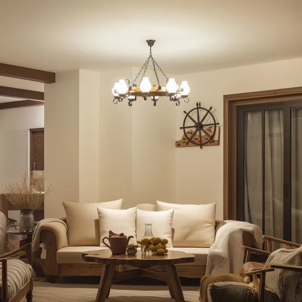 Brilagi - Luster na reťazi TIMONA 8xE14/40W/230V buk