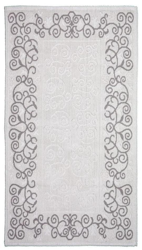 Sivo-béžový bavlnený koberec Vitaus Orkide, 60 × 90 cm